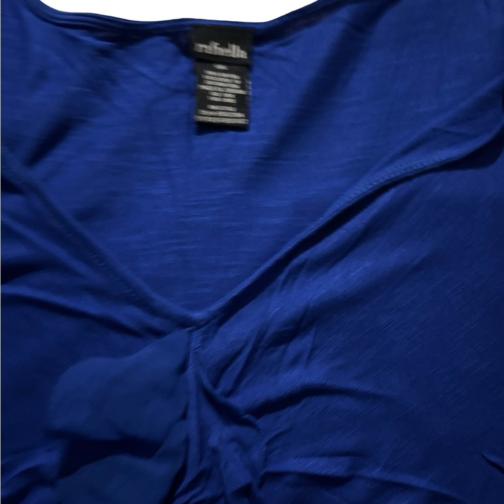 RAFFAELLO ROSSI Royal Blue Ruffle Blouse - Picture 9 of 14